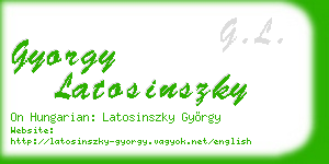 gyorgy latosinszky business card
